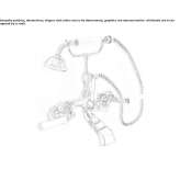 Two-hole wall-mounted bathtub faucet with a hand shower Rjukan