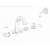 5-hole concealed bathtub set with single rosettes Monahans