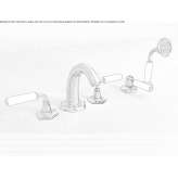 5-hole bathtub set with individual rosettes Zevio