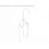 Two-hole freestanding bathtub faucet with a hand shower Leinzell