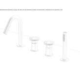 Deck mounted steel bathtub faucet Adalar