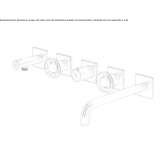 Steel thermostatic wall-mounted bathtub faucet Adalar