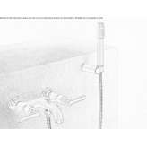 Wall-mounted bathtub set with hand shower Portland