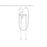Free-standing brass bath tap with hand shower Temeni