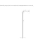External column for a bathtub made of 316 stainless steel Bromham