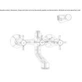 Wall-mounted bathtub faucet with a switch Ocoee