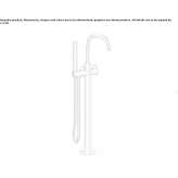 Floor-standing stainless steel bathtub faucet with a hand shower Antwerp