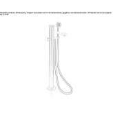 Free-standing stainless steel bathtub faucet with flexible hose Damuels