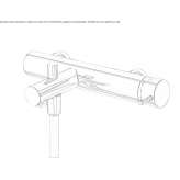 Wall-mounted bathtub tap made of chrome-plated brass Elshout