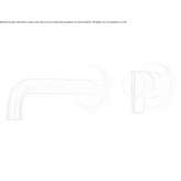Wall-mounted stainless steel bathtub faucet with individual rosettes Jagual
