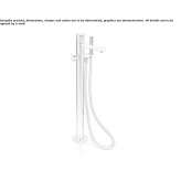 Free-standing stainless steel bathtub faucet with flexible hose Damuels