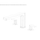 3-hole bathtub tap in chrome-plated brass Veddasca