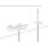 Single-lever thermostatic bathtub faucet with a hand shower Hualhuas