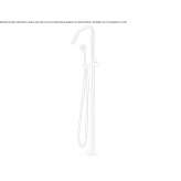 Floor-standing stainless steel bathtub faucet with a hand shower Vlasivka