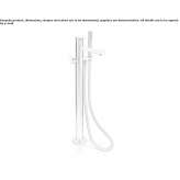 Free-standing stainless steel bathtub faucet with flexible hose Damuels