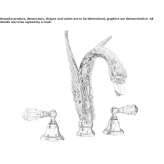 3-hole bathtub faucet with Swarovski® crystals Clarence