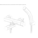 Hole Wall Mounted Bathtub Faucet in Chrome Plated Brass with Hand Shower Caucasia