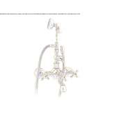 2-hole bathtub faucet in chrome-plated brass with hand shower Singen