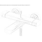 2-hole wall-mounted bathtub tap in chrome-plated brass Naranjos