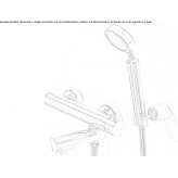 Bathtub faucet in chrome-plated brass with a hand shower Paime