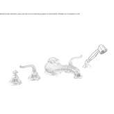 Set of a 5-hole bathtub with a shower head Biblis
