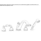Set of 5-hole brass bathtubs with Swarovski® crystals Certaldo