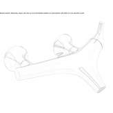 Single-lever wall-mounted bathtub faucet made of chrome-plated brass Lumes