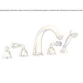 Set of 5-hole brass bathtubs with Swarovski® crystals Corbins