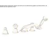 Set of 5-hole bathtub with Swarovski® crystals Moju