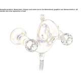 2-hole brass bathtub faucet with Swarovski® crystals Galatone