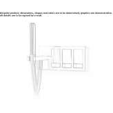 Stainless steel set with handset and switch Damuels