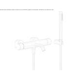 Wall-mounted bathtub faucet with a shower hand Wetwang