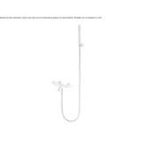 Wall-mounted bathtub tap in chrome-plated brass with a hand shower Kasel