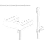 Bathtub-shower faucet with a hand shower and a wall holder Xometla