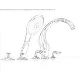 Chrome-plated brass bathtub set with a hand shower Vorst