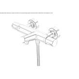 Thermostatic bath and shower faucet body Ruma