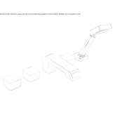 5-hole chrome-plated brass bathtub set with hand shower Meggen