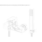 Wall-mounted bathtub-shower faucet with a shower hand Tunungua
