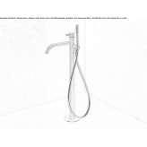 Bathtub faucet standing on the floor with a shower hand Huampara