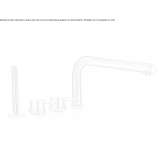 Stainless steel deck mounted bathtub faucet with hand shower Belz
