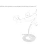 Single-lever wall-mounted bathtub faucet made of chrome-plated brass with a flexible hose Lumes