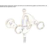 2-hole brass bathtub faucet with Swarovski® crystals Certaldo