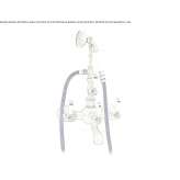 Two-hole wall-mounted bathtub tap made of chrome-plated brass Singen