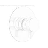 Concealed single-lever brass shower faucet with plate Chavao