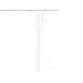 Floor-standing stainless steel bathtub faucet with a hand shower Criciuma