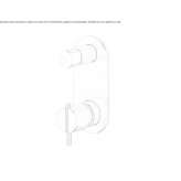 Bathtub and shower faucet for wall mounting Glubokiy