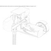 Wall-mounted single-lever bathtub and shower faucet Tunungua