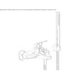 Two-hole wall-mounted bathtub faucet with diverter Egham