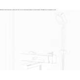 Wall-mounted bathtub tap in chrome-plated brass with a hand shower Moulins
