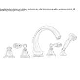 Set of 5-hole bathtub with Swarovski® crystals Galatone